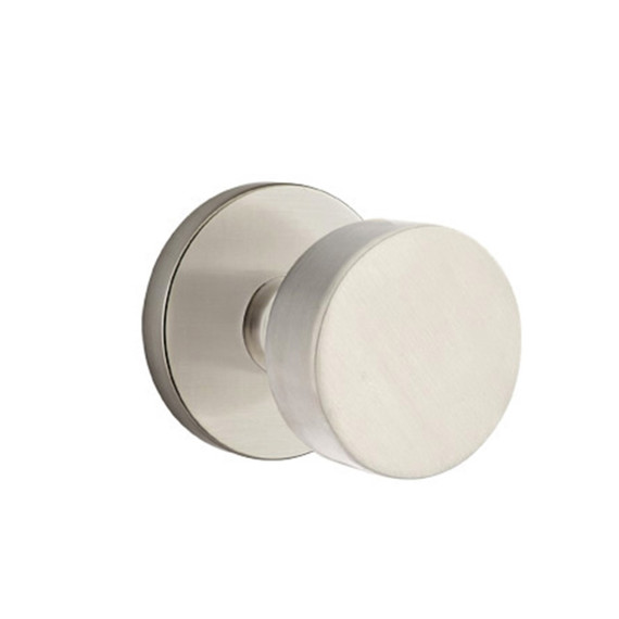 Emtek 5059-ROU-US15 Round Door Knob Dummy Set With Disk Rosette Satin Nickel