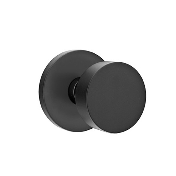 Emtek 5109-ROU-US19 Round Door Knob Passage Set With Disk Rosette Flat Black