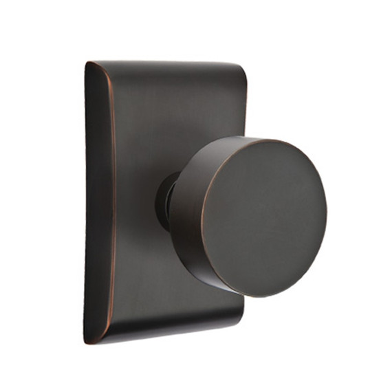 Emtek 5211-ROU-US10B Round Door Knob Privacy Set With Neos Rosette Oil Rubbed Bronze