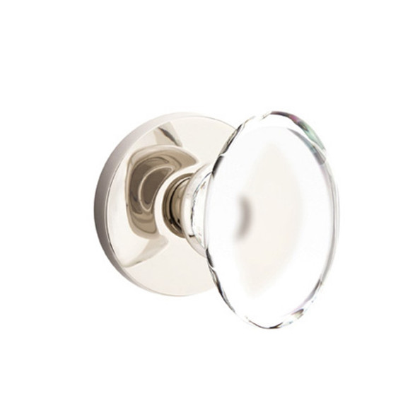 Emtek 5209-HT-US14 Hampton Door Knob Privacy Set With Disk Rosette Polished Nickel