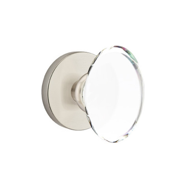 Emtek 5209-HT-US15 Hampton Door Knob Privacy Set With Disk Rosette Satin Nickel