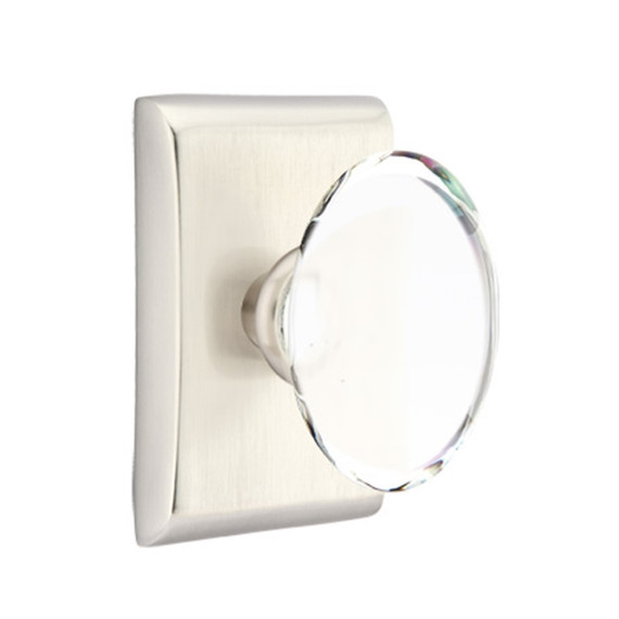 Emtek 5211-HT-US15 Hampton Door Knob Privacy Set With Neos Rosette Satin Nickel