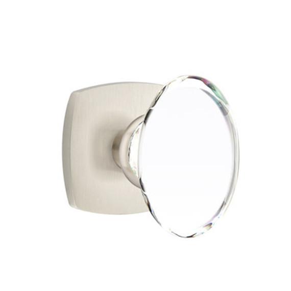 Emtek 5316-HT-US15 Hampton Door Knob Passage Set With Urban Modern Rosette Satin Nickel