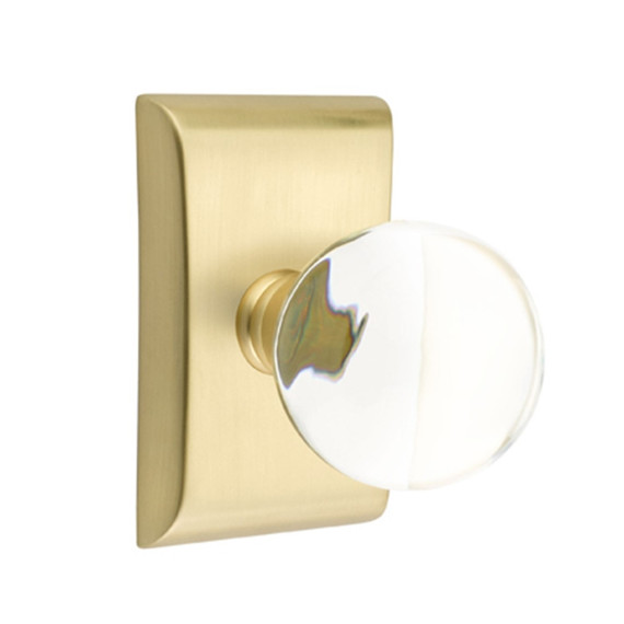 Emtek 5051-BL-US4 Bristol Door Knob Dummy Set With Neos Rosette Satin Brass