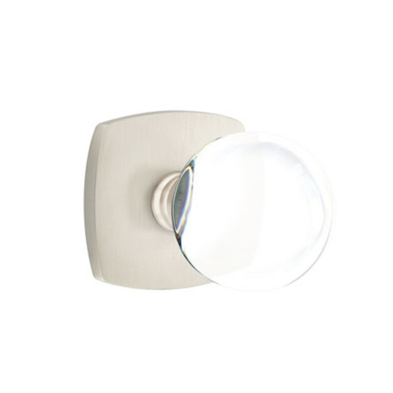 Emtek 5306-BL-US15 Bristol Door Knob Dummy Set With Urban Modern Rosette Satin Nickel