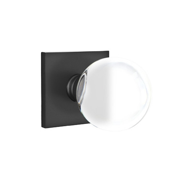 Emtek 5110-BL-US19 Bristol Door Knob Passage Set With Square Rosette Flat Black