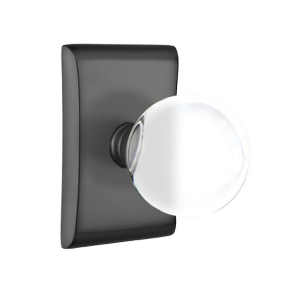 Emtek 5111-BL-US19 Bristol Door Knob Passage Set With Neos Rosette Flat Black