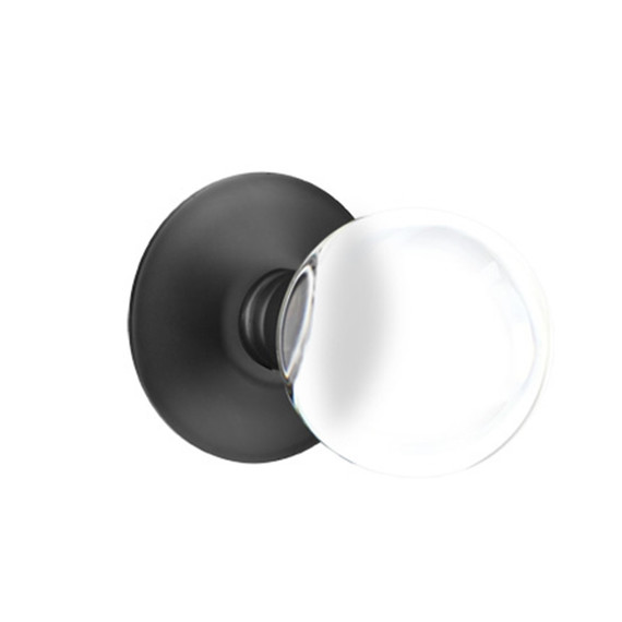 Emtek 5207-BL-US19 Bristol Door Knob Privacy Set With Modern Rosette Flat Black