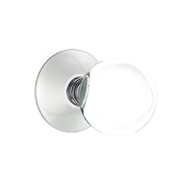 Emtek 5207-BL-US26 Bristol Door Knob Privacy Set With Modern Rosette Polished Chrome