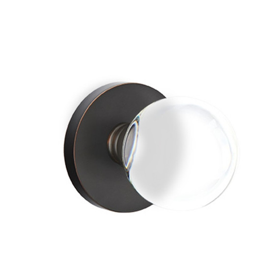 Emtek 5209-BL-US10B Bristol Door Knob Privacy Set With Disk Rosette Oil Rubbed Bronze