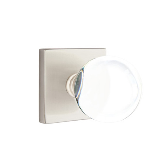 Emtek 5210-BL-US15 Bristol Door Knob Privacy Set With Square Rosette Satin Nickel