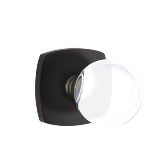 Emtek 5326-BL-US10B Bristol Door Knob Privacy Set With Urban Modern Rosette Oil Rubbed Bronze