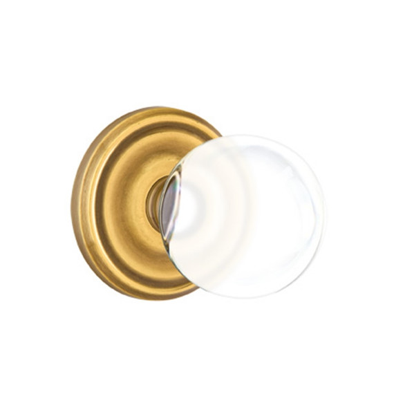 Emtek 8100-BL-US7 Bristol Crystal Door Knob Passage Set With Regular Rosette French Antique