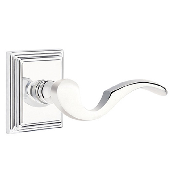 Emtek 8561-C-US26 Cortina Door Lever Dummy Set With Wilshire Rosette Polished Chrome
