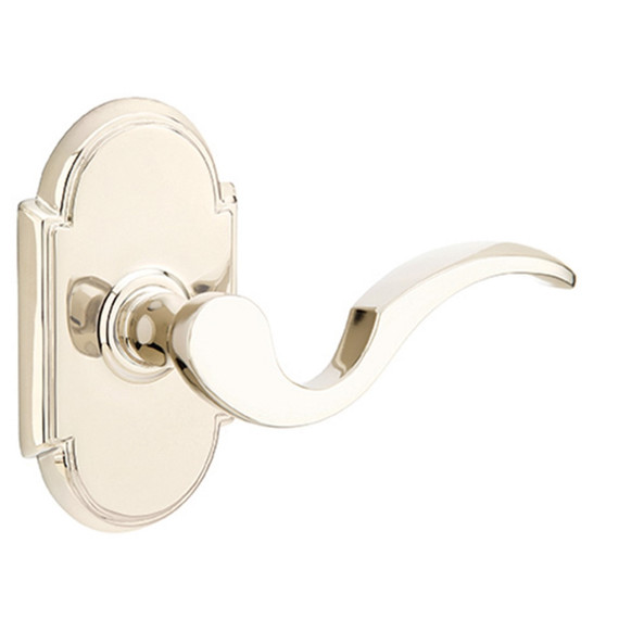 Emtek 8208-C-US14 Cortina Door Lever Privacy Set With #8 Rosette Polished Nickel