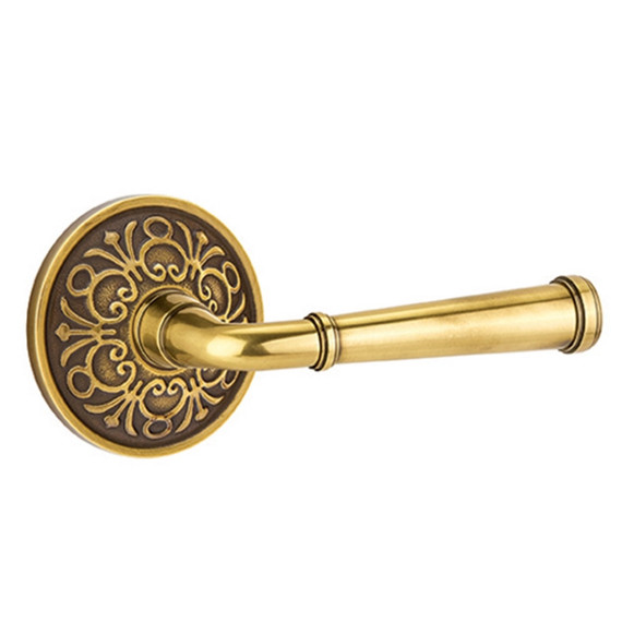 Emtek 8056-ME-US7 Merrimack Door Lever Dummy Set With Lancaster Rosette French Antique