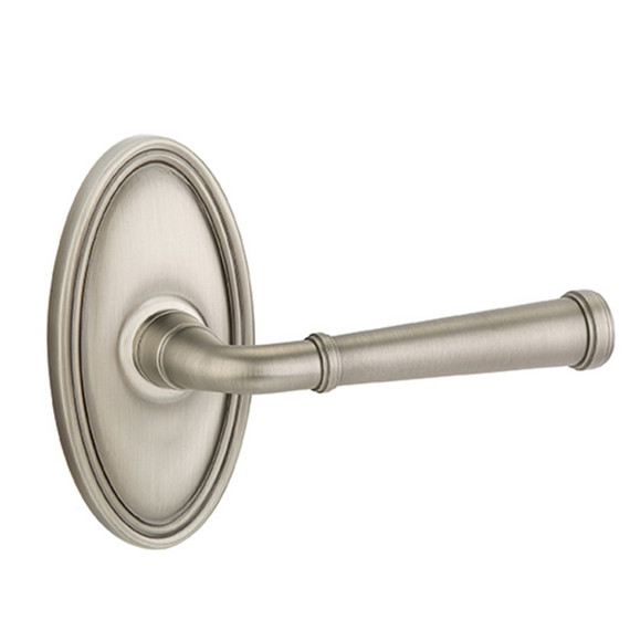 Emtek 8520-ME-US15A Merrimack Door Lever Dummy Set With Oval Rosette Pewter