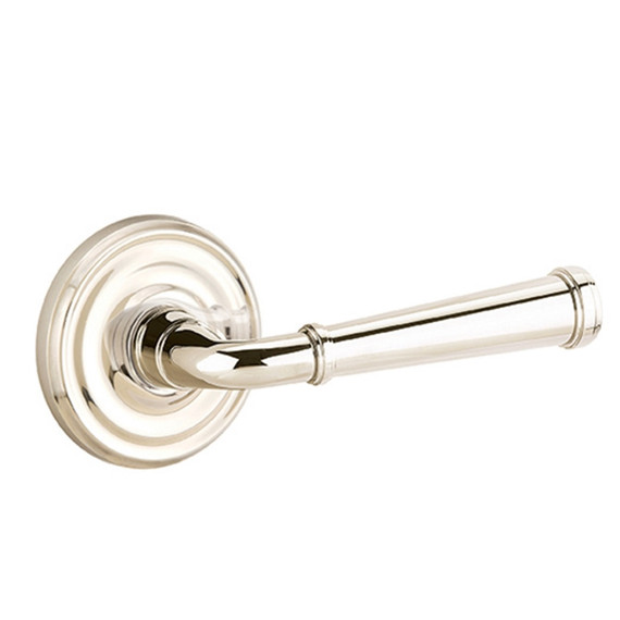 Emtek 8100-ME-US14 Merrimack Door Lever Passage Set With Regular Rosette Polished Nickel