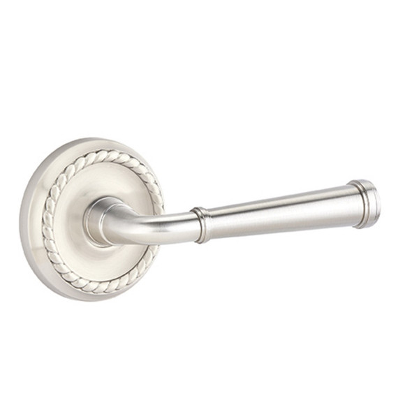 Emtek 8201-ME-US15 Merrimack Door Lever Privacy Set With Rope Rosette Satin Nickel