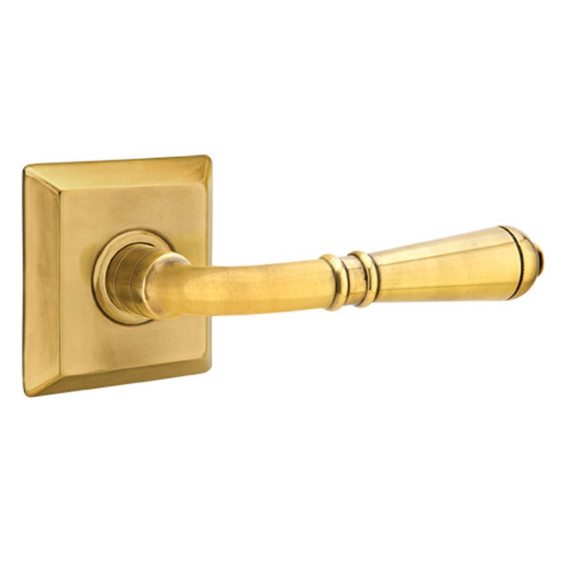Emtek 8131-T-US7 Turino Door Lever Passage Set With Quincy Rosette French Antique