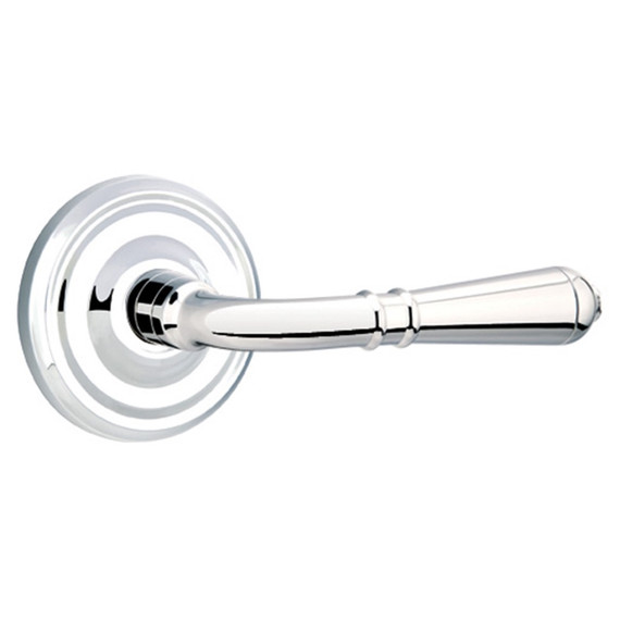 Emtek 8200-T-US26 Turino Door Lever Privacy Set With Regular Rosette Polished Chrome