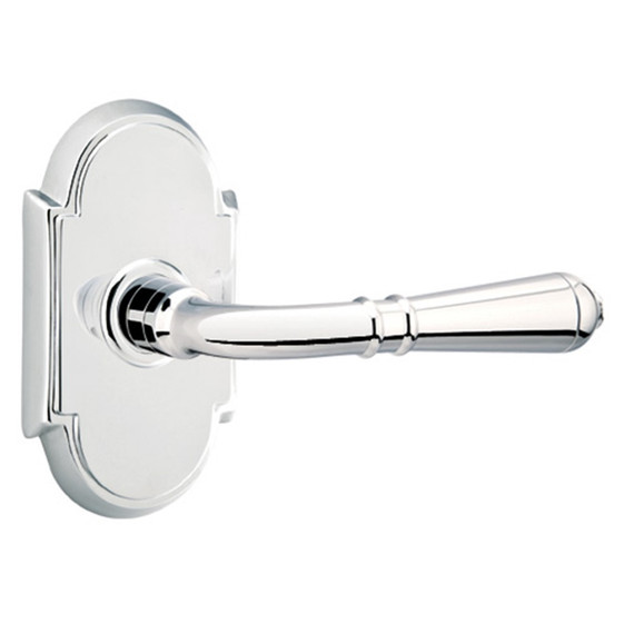 Emtek 8208-T-US26 Turino Door Lever Privacy Set With #8 Rosette Polished Chrome