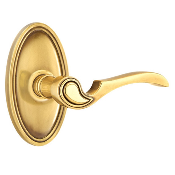 Emtek 8520-CV-US7 Coventry Door Lever Dummy Set With Oval Rosette French Antique