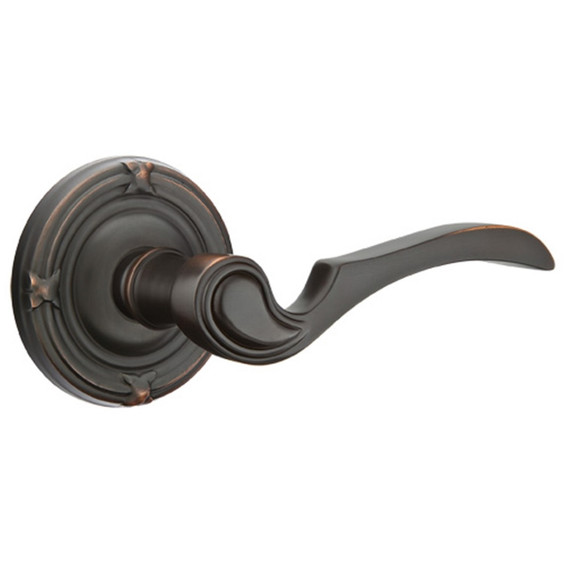 Emtek 8107-CV-US10B Coventry Door Lever Passage Set With Ribbon & Reed Rosette Oil Rubbed Bronze