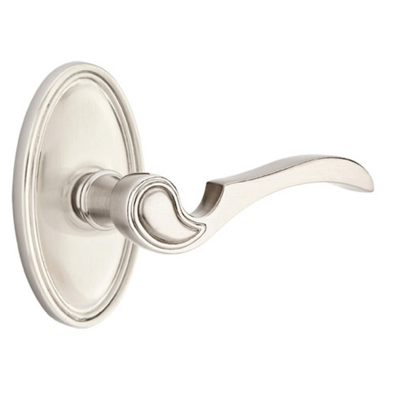 Emtek 8120-CV-US15 Coventry Door Lever Passage Set With Oval Rosette Satin Nickel
