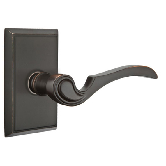 Emtek 8121-CV-US10B Coventry Door Lever Passage Set With Rectangular Rosette Oil Rubbed Bronze