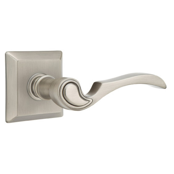 Emtek 8131-CV-US15A Coventry Door Lever Passage Set With Quincy Rosette Pewter