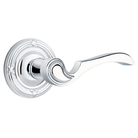 Emtek 8207-CV-US26 Coventry Door Lever Privacy Set With Ribbon & Reed Rosette Polished Chrome