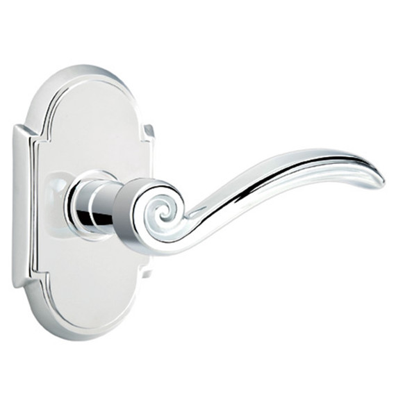 Emtek 8058-EN-US26 Elan Door Lever Dummy Set With #8 Rosette Polished Chrome