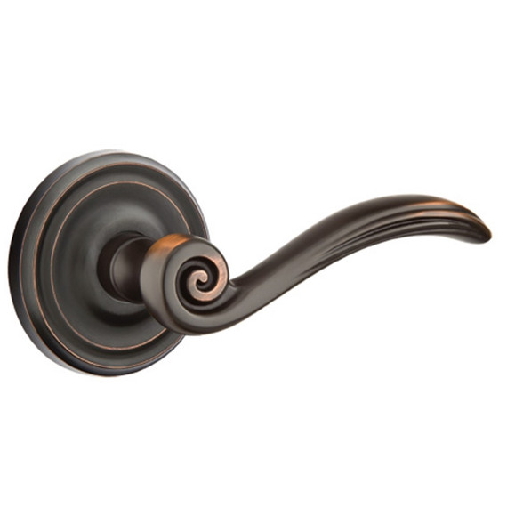 Emtek 8100-EN-US10B Elan Door Lever Passage Set With Regular Rosette Oil Rubbed Bronze