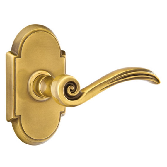 Emtek 8108-EN-US7 Elan Door Lever Passage Set With #8 Rosette French Antique