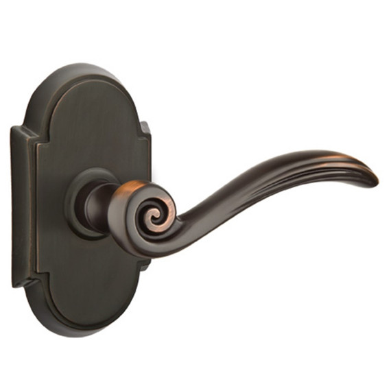Emtek 8208-EN-US10B Elan Door Lever Privacy Set With #8 Rosette Oil Rubbed Bronze