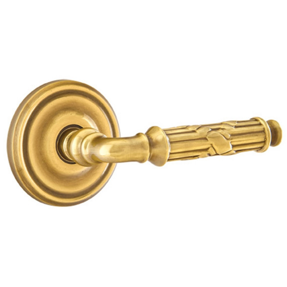 Emtek 8100-RBL-US7 Ribbon & Reed Door Lever Passage Set With Regular Rosette French Antique