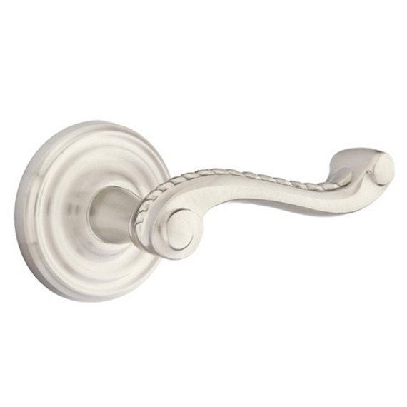 Emtek 8050-RL-US15 Rope Door Lever Dummy Set With Regular Rosette Satin Nickel