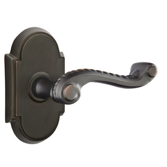 Emtek 8058-RL-US10B Rope Door Lever Dummy Set With #8 Rosette Oil Rubbed Bronze
