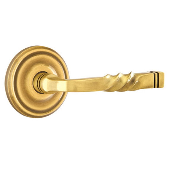 Emtek 8100-SF-US7 Santa Fe Door Lever Passage Set With Regular Rosette French Antique