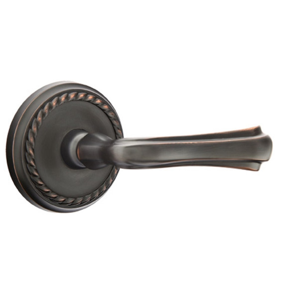 Emtek 8051-WM-US10B Wembley Door Lever Dummy Set With Rope Rosette Oil Rubbed Bronze