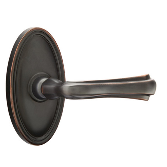 Emtek 8520-WM-US10B Wembley Door Lever Dummy Set With Oval Rosette Oil Rubbed Bronze