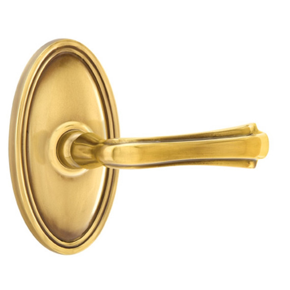 Emtek 8520-WM-US7 Wembley Door Lever Dummy Set With Oval Rosette French Antique