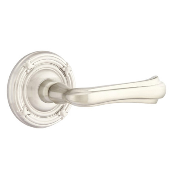 Emtek 8107-WM-US15 Wembley Door Lever Passage Set With Ribbon & Reed Rosette Satin Nickel