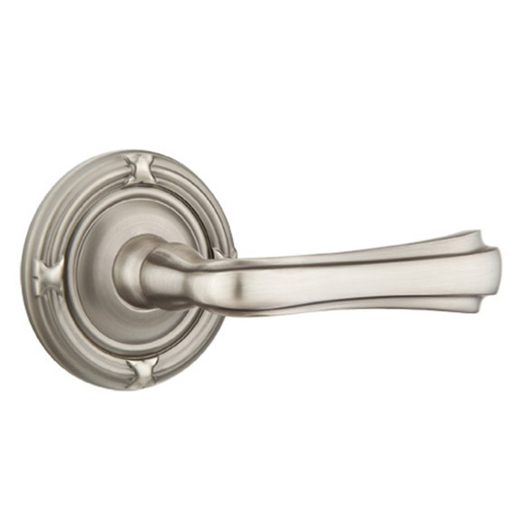 Emtek 8107-WM-US15A Wembley Door Lever Passage Set With Ribbon & Reed Rosette Pewter