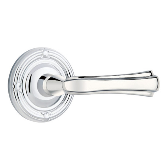 Emtek 8107-WM-US26 Wembley Door Lever Passage Set With Ribbon & Reed Rosette Polished Chrome