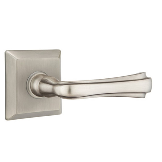 Emtek 8131-WM-US15A Wembley Door Lever Passage Set With Quincy Rosette Pewter