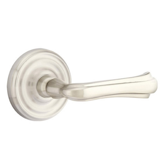 Emtek 8200-WM-US15 Wembley Door Lever Privacy Set With Regular Rosette Satin Nickel