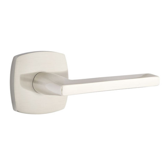 Emtek 5306-HLO-US15 Helios Door Lever Dummy Set With Urban Modern Rosette Satin Nickel