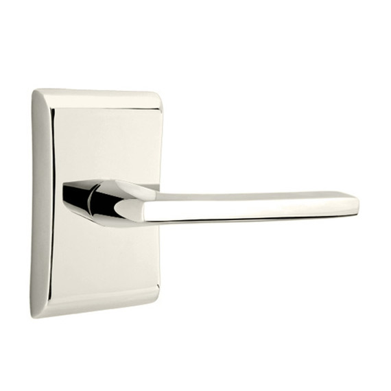 Emtek 5211-HLO-US14 Helios Door Lever Privacy Set With Neos Rosette Polished Nickel